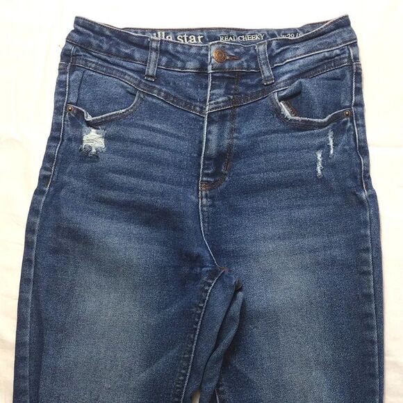 Vanilla Star Real Cheeky High Rise Ripped Distressed Jeans Size 29/ 9 - Picture 3 of 14